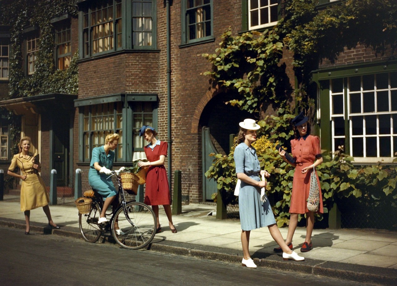June 1943, Models wearing Berketex utility fashions designed by Norman Hartnell2